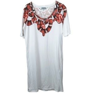 Marcelo Burlon County Of Milan Snake Python Print T Shirt Dress Size XS